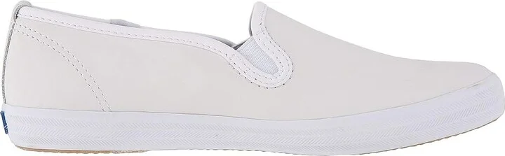 Keds Champion Slip On Women's Flat Shoes White Leather : 5 B - Medium - Image 8