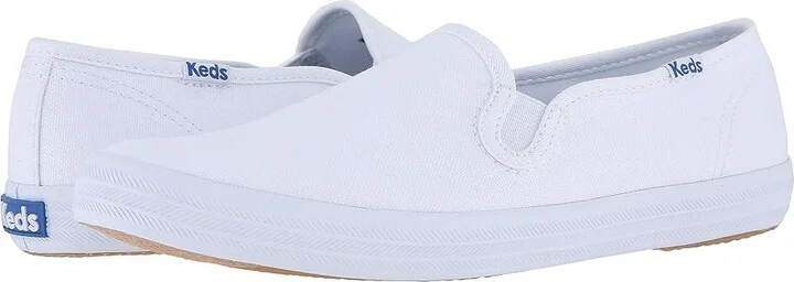 Keds Champion Slip On Women's Slip on Shoes White Canvas : 5 B - Medium