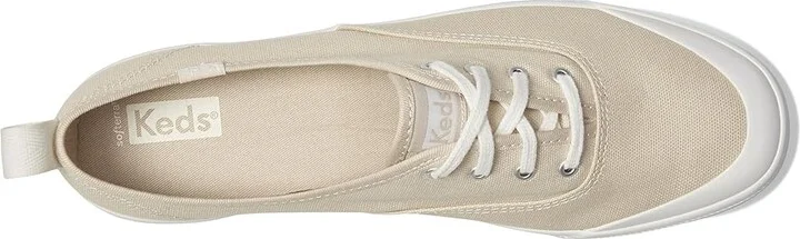 Keds Champion Toe Cap Lace Up Women's Shoes Oatmeal Canvas : 5 B - Medium - Image 2