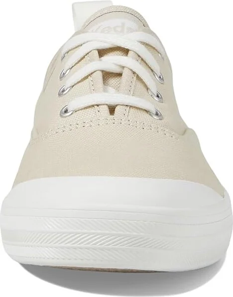 Keds Champion Toe Cap Lace Up Women's Shoes Oatmeal Canvas : 5 B - Medium - Image 5