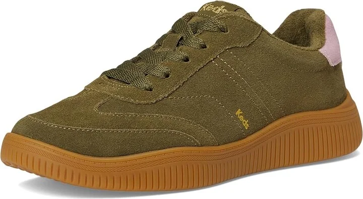 Keds Contest Lace Up Women's Shoes Olive/Pink Suede : 6 B - Medium, Leather/Suede - Image 5