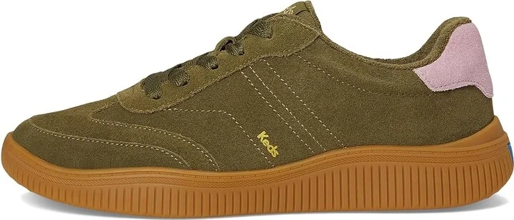 Keds Contest Lace Up Women's Shoes Olive/Pink Suede : 6 B - Medium, Leather/Suede - Image 6