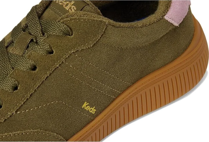 Keds Contest Lace Up Women's Shoes Olive/Pink Suede : 6 B - Medium, Leather/Suede - Image 7