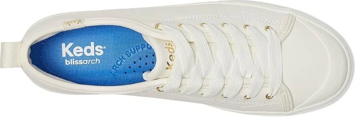 Keds Cruise Slip On Women's Shoes Egret/Gold Leather : 7.5 B - Medium, Canvas - Image 2