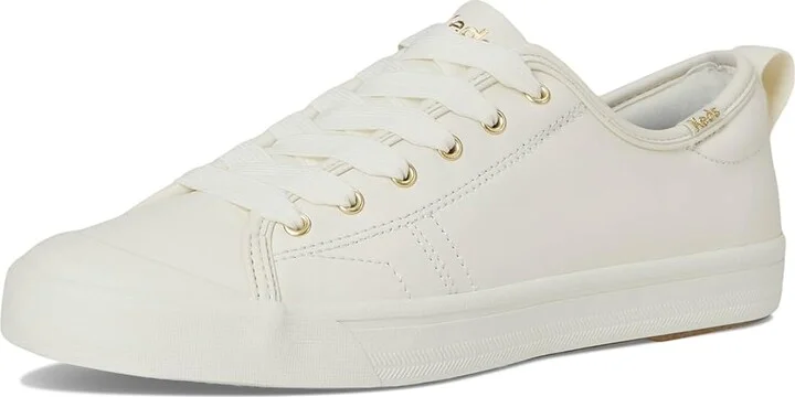 Keds Cruise Slip On Women's Shoes Egret/Gold Leather : 7.5 B - Medium, Canvas - Image 5