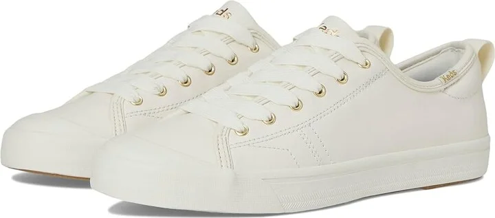 Keds Cruise Slip On Women's Shoes Egret/Gold Leather : 7.5 B - Medium, Canvas