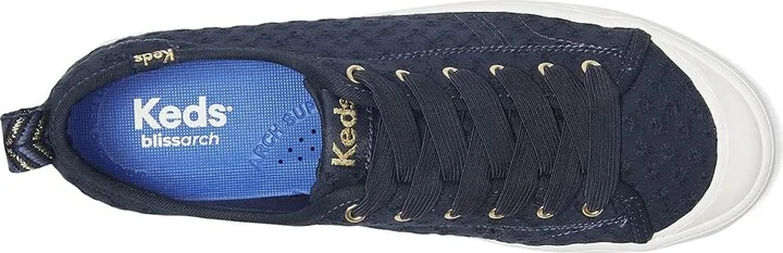 Keds Cruise Slip On Women's Shoes Navy Mini Daisy Eyelet : 7.5 B - Medium, Canvas - Image 2