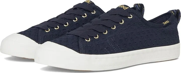 Keds Cruise Slip On Women's Shoes Navy Mini Daisy Eyelet : 7.5 B - Medium, Canvas