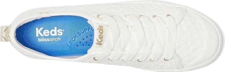 Keds Cruise Slip On Women's Shoes Snow White Mini Daisy Eyelet : 5 B - Medium, Canvas - Image 2
