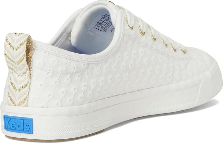 Keds Cruise Slip On Women's Shoes Snow White Mini Daisy Eyelet : 5 B - Medium, Canvas - Image 4