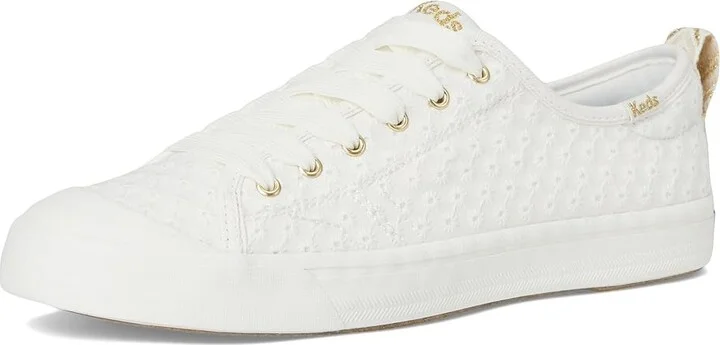 Keds Cruise Slip On Women's Shoes Snow White Mini Daisy Eyelet : 5 B - Medium, Canvas - Image 5