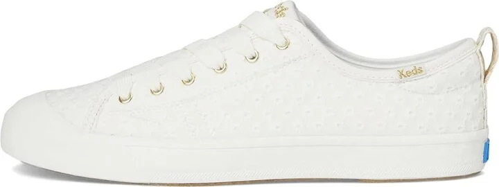 Keds Cruise Slip On Women's Shoes Snow White Mini Daisy Eyelet : 5 B - Medium, Canvas - Image 6