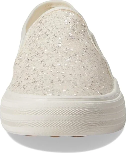 Keds Double Decker Glitter Women's Shoes Cream : 5 B - Medium, Synthetic - Image 5