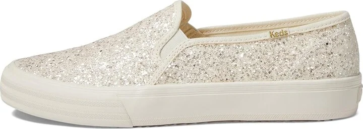 Keds Double Decker Glitter Women's Shoes Cream : 5 B - Medium, Synthetic - Image 6