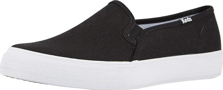 Keds Double Decker Slip On Women's Shoes Black : 9.5 B - Medium, Canvas - Image 2