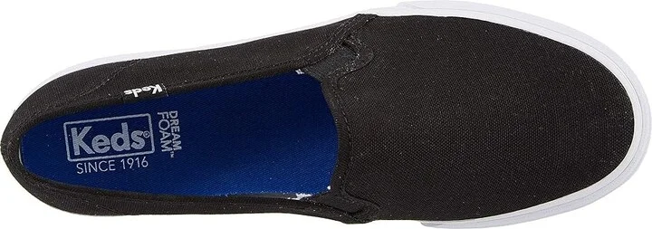 Keds Double Decker Slip On Women's Shoes Black : 9.5 B - Medium, Canvas - Image 3