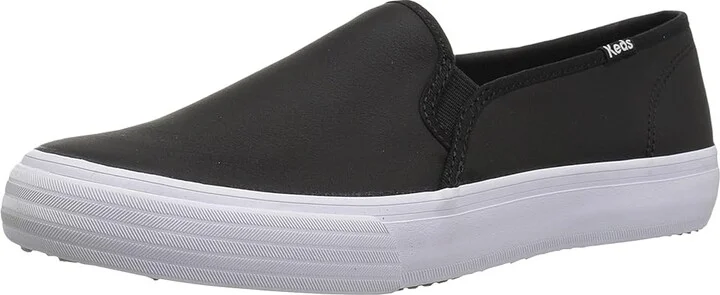 Keds Double Decker Slip On Women's Slip on Shoes Black : 5 B - Medium, Leather - Image 2