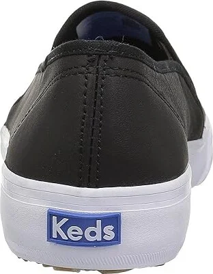 Keds Double Decker Slip On Women's Slip on Shoes Black : 5 B - Medium, Leather - Image 5