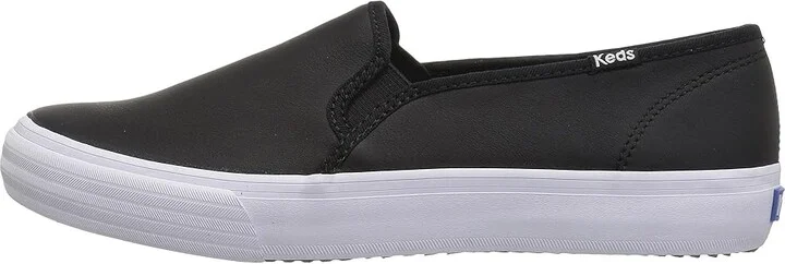 Keds Double Decker Slip On Women's Slip on Shoes Black : 5 B - Medium, Leather - Image 7