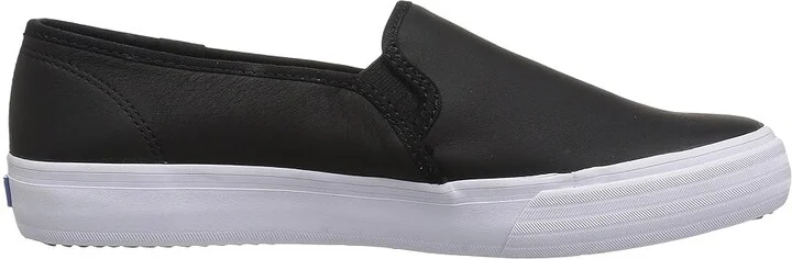 Keds Double Decker Slip On Women's Slip on Shoes Black : 5 B - Medium, Leather - Image 8
