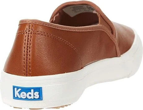 Keds Double Decker Slip On Women's Slip on Shoes Cognac 1 : 5 B - Medium, Leather - Image 4
