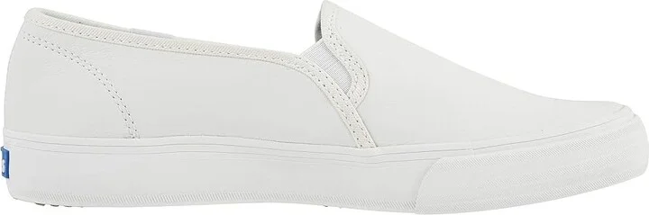 Keds Double Decker Slip On Women's Slip on Shoes White : 5 B - Medium, Leather - Image 8