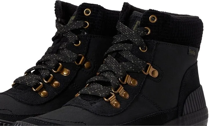 Keds Fielder Boot Suede Mix Women's Hiking Boots Black : 8.5 B - Medium, Textile/Leather - Image 5
