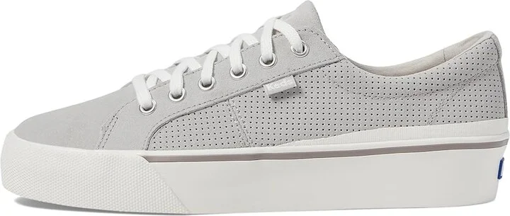Keds Jump Kick Duo Lace Up Women's Shoes Grey Perf Suede : 7 B - Medium, Leather - Image 6