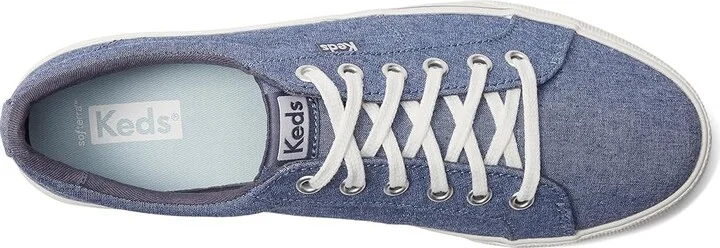 Keds Jump Kick Duo Lace Up Women's Shoes Navy Chambray : 6 B - Medium, Leather - Image 2