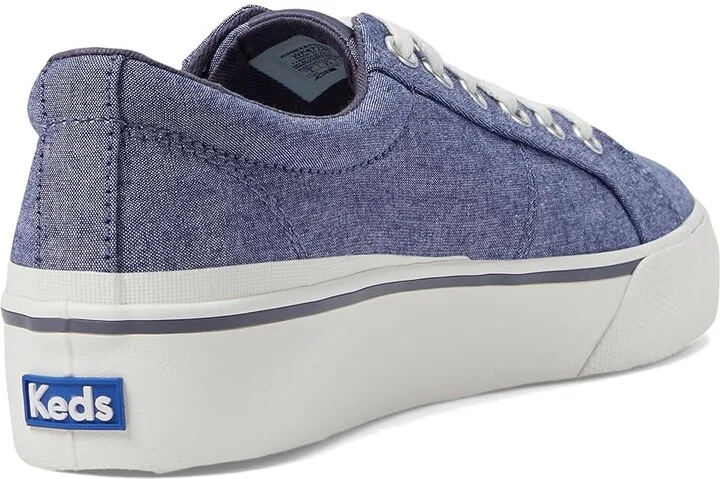 Keds Jump Kick Duo Lace Up Women's Shoes Navy Chambray : 6 B - Medium, Leather - Image 4