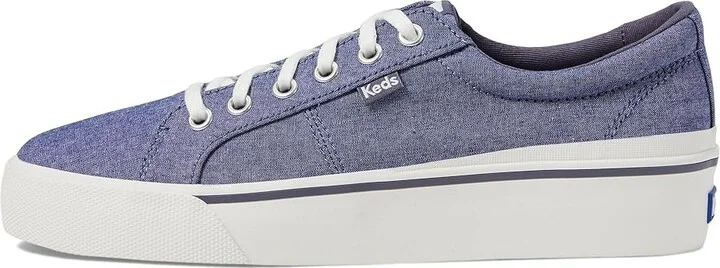 Keds Jump Kick Duo Lace Up Women's Shoes Navy Chambray : 6 B - Medium, Leather - Image 6