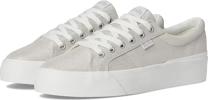 Keds Jump Kick Duo Lace Up Women's Shoes Peony Glitter Suede : 10 B - Medium, Synthetic/Leather