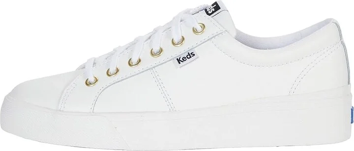 Keds Jump Kick Duo Lace Up Women's Shoes White/Gold : 5 B - Medium, Synthetic/Leather - Image 6