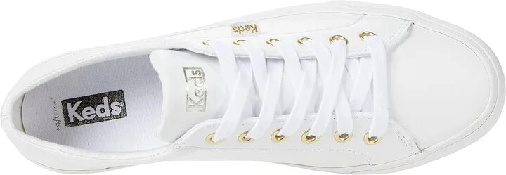 Keds Jump Kick Lace-Up Women's Shoes White/Gold : 5 B - Medium - Image 2