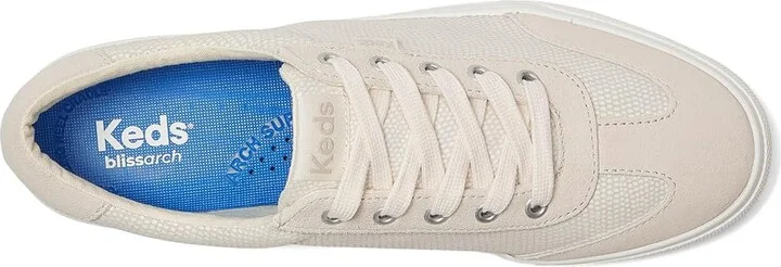 Keds Jump Kick T-Toe Women's Shoes Cream/Taupe Leather/Suede : 5.5 B - Medium, Leather/Rubber - Image 2