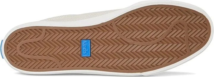 Keds Jump Kick T-Toe Women's Shoes Cream/Taupe Leather/Suede : 5.5 B - Medium, Leather/Rubber - Image 3