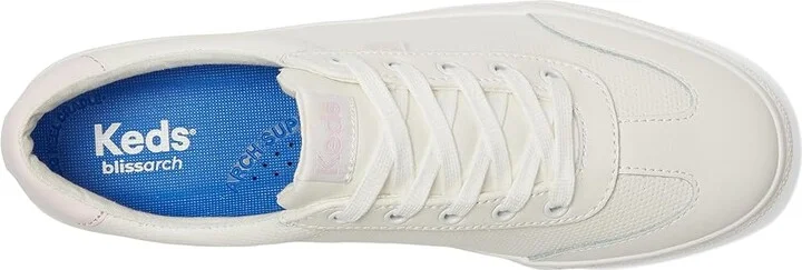 Keds Jump Kick T-Toe Women's Shoes Snow White/Light Pink Perf Leather : 10 B - Medium, Leather/Rubber - Image 2