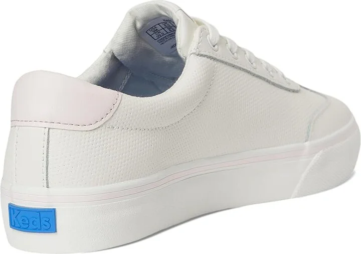 Keds Jump Kick T-Toe Women's Shoes Snow White/Light Pink Perf Leather : 10 B - Medium, Leather/Rubber - Image 4