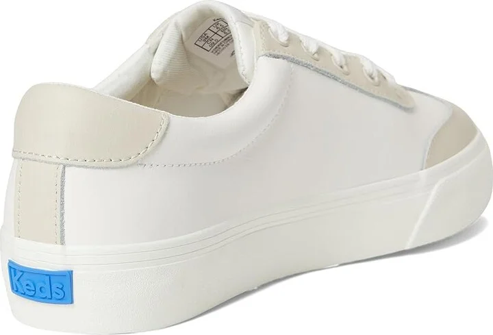 Keds Jump Kick T-Toe Women's Shoes Snow White / Oatmeal Leather : 9.5 B - Medium, Leather/Rubber - Image 4