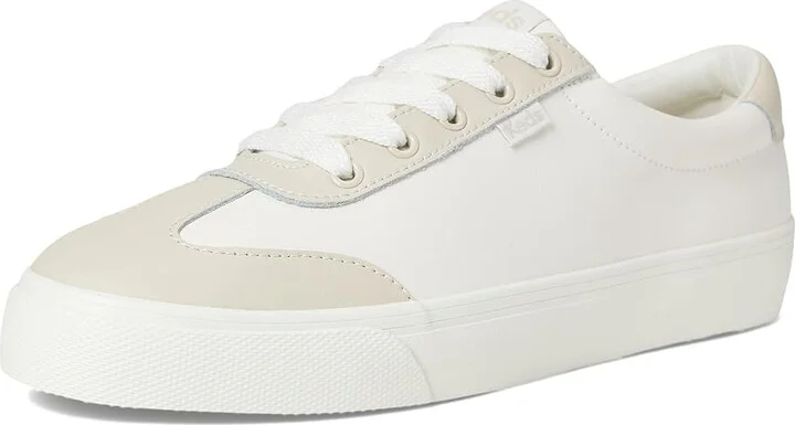 Keds Jump Kick T-Toe Women's Shoes Snow White / Oatmeal Leather : 9.5 B - Medium, Leather/Rubber - Image 5