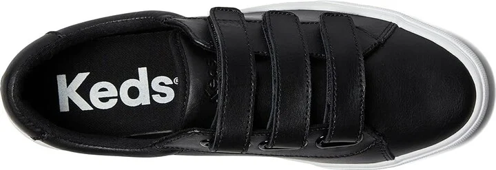 Keds Jump Kick V Women's Shoes Black/White Leather : 6 B - Medium - Image 2