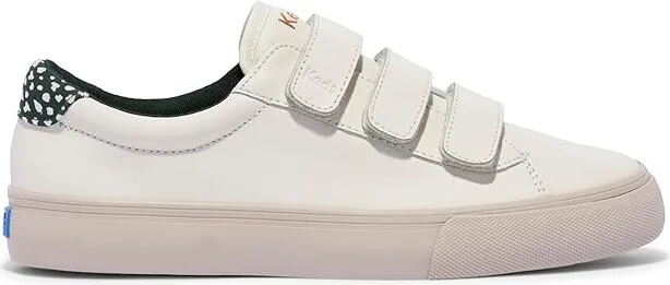 Keds Jump Kick V Women's Shoes Egret/Dark Green Leather : 7.5 B - Medium - Image 6