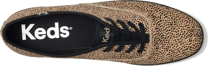 Keds Keds Champion Seasonal Women's Shoes Tan/Black Leopard Calf Hair : 6.5 B - Medium, Canvas - Image 2
