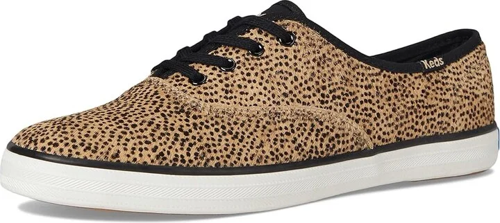 Keds Keds Champion Seasonal Women's Shoes Tan/Black Leopard Calf Hair : 6.5 B - Medium, Canvas - Image 5