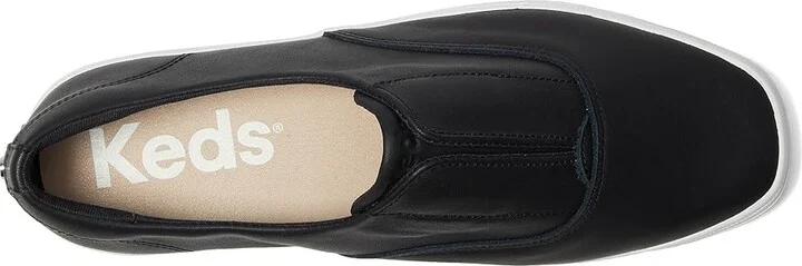 Keds Keds Champion Square Toe Slip-On Women's Shoes Black Soft Leather : 10 B - Medium, Canvas/Rubber - Image 2