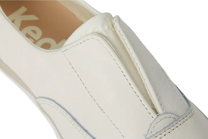 Keds Keds Champion Square Toe Slip-On Women's Shoes Snow White Soft Leather : 7 B - Medium, Canvas/Rubber - Image 7
