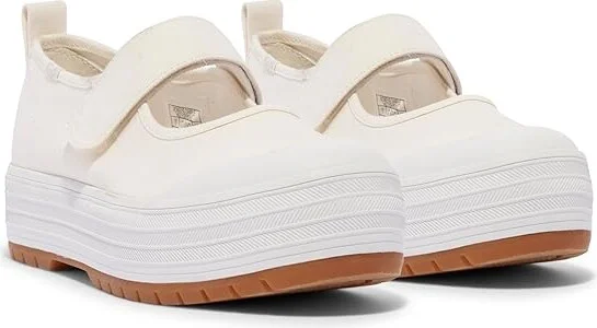 Keds Keds Mary Jane Women's Shoes White Canvas : 7.5 B - Medium