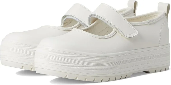 Keds Keds Mary Jane Women's Shoes White Leather : 8 B - Medium, Canvas