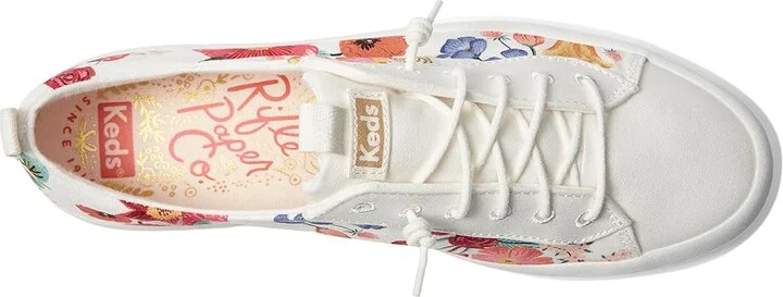 Keds Keds X Rifle Paper Kickback Blossom Women's Shoes White/Multi : 5 B - Medium, Canvas - Image 2