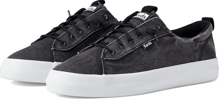 Keds Kickback Canvas Slip On Women's Shoes Black : 5 B - Medium, Canvas/Cotton